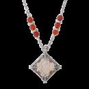 Collana rhombus marrone