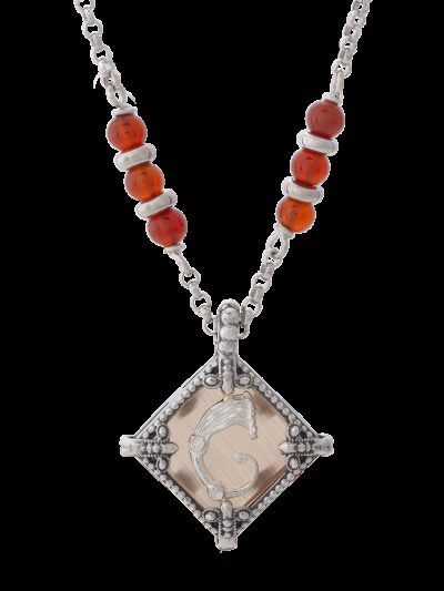 Collana rhombus marrone