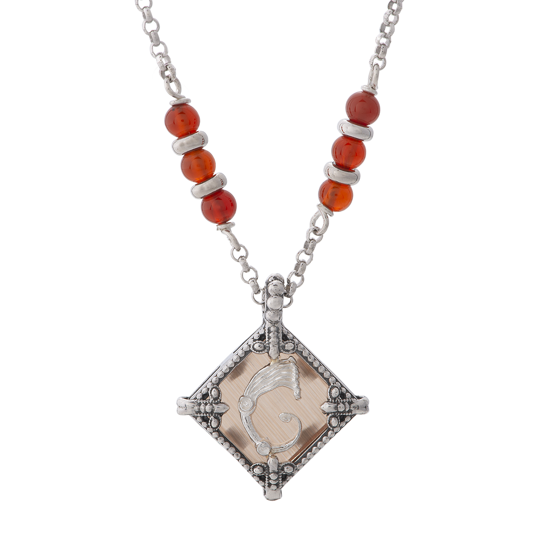 Collana rhombus marrone