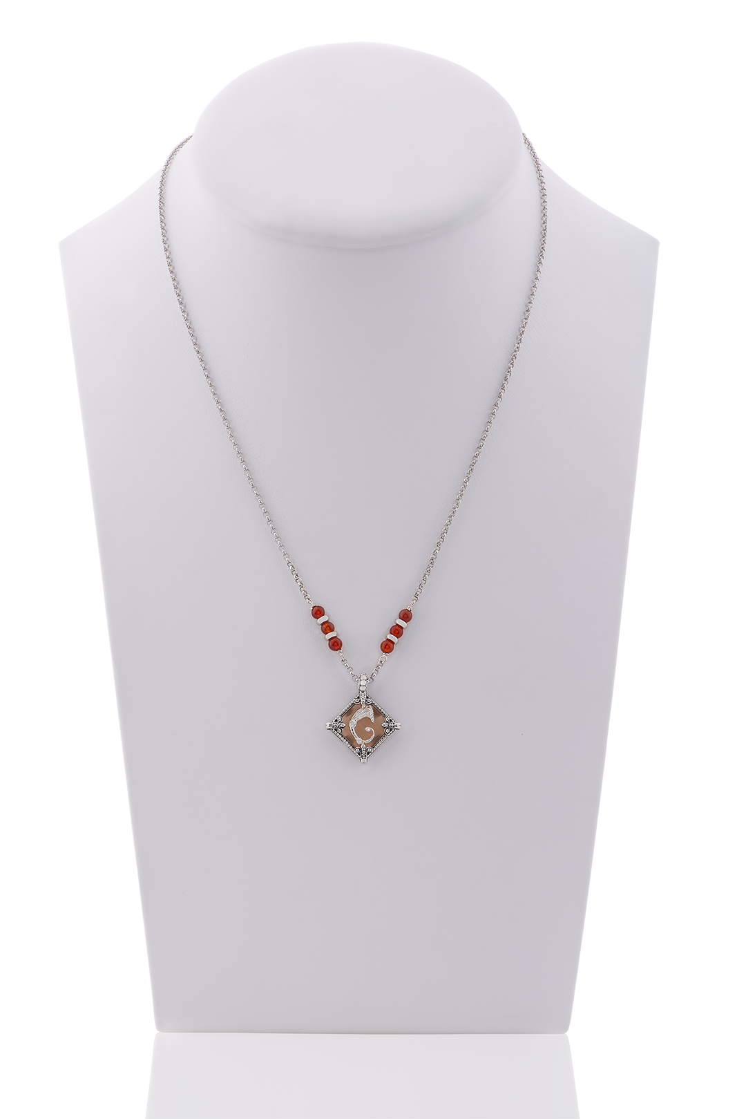 Collana rhombus marrone