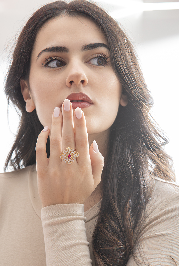 Anello BELLE ÉPOQUE ROSSO