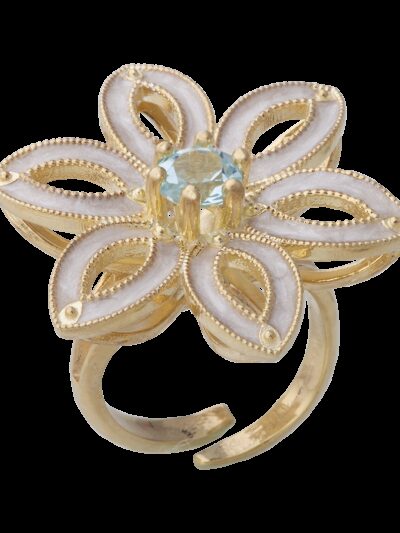 Anello fiore Royale azzurro