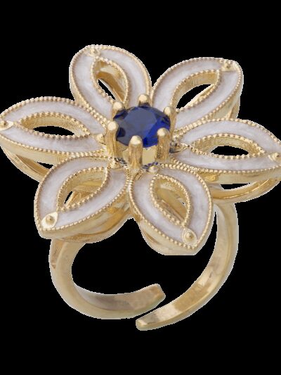 Anello fiore Royale blu