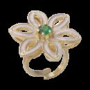 Anello fiore Royale verde