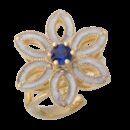 Anello Royale Polvere di Perle blu