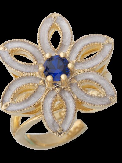 Anello Royale Polvere di Perle blu