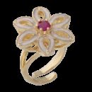 Anello Royale Polvere di Perle Rosso