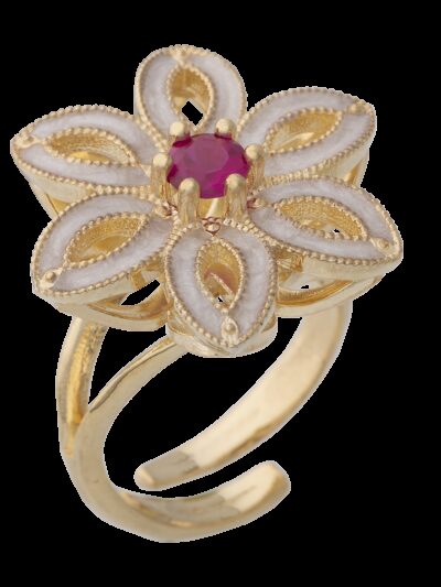 Anello Royale Polvere di Perle Rosso