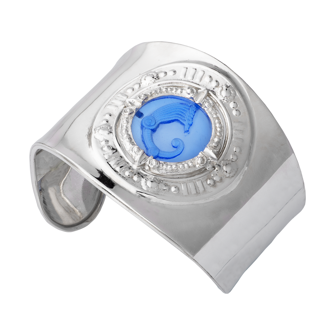 Bracciale Schiava pasta vitrea blu