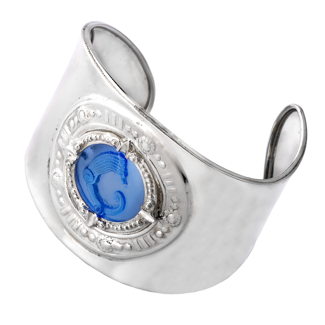 Bracciale Schiava pasta vitrea blu