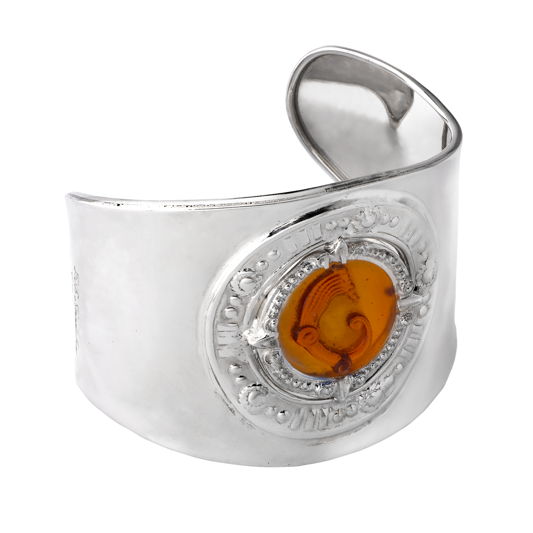 Bracciale Schiava pasta vitrea ambra