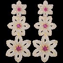 Orecchini Fiore Royale rossi