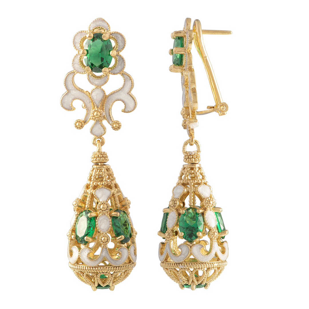 Orecchini Belle Epoque Verdi