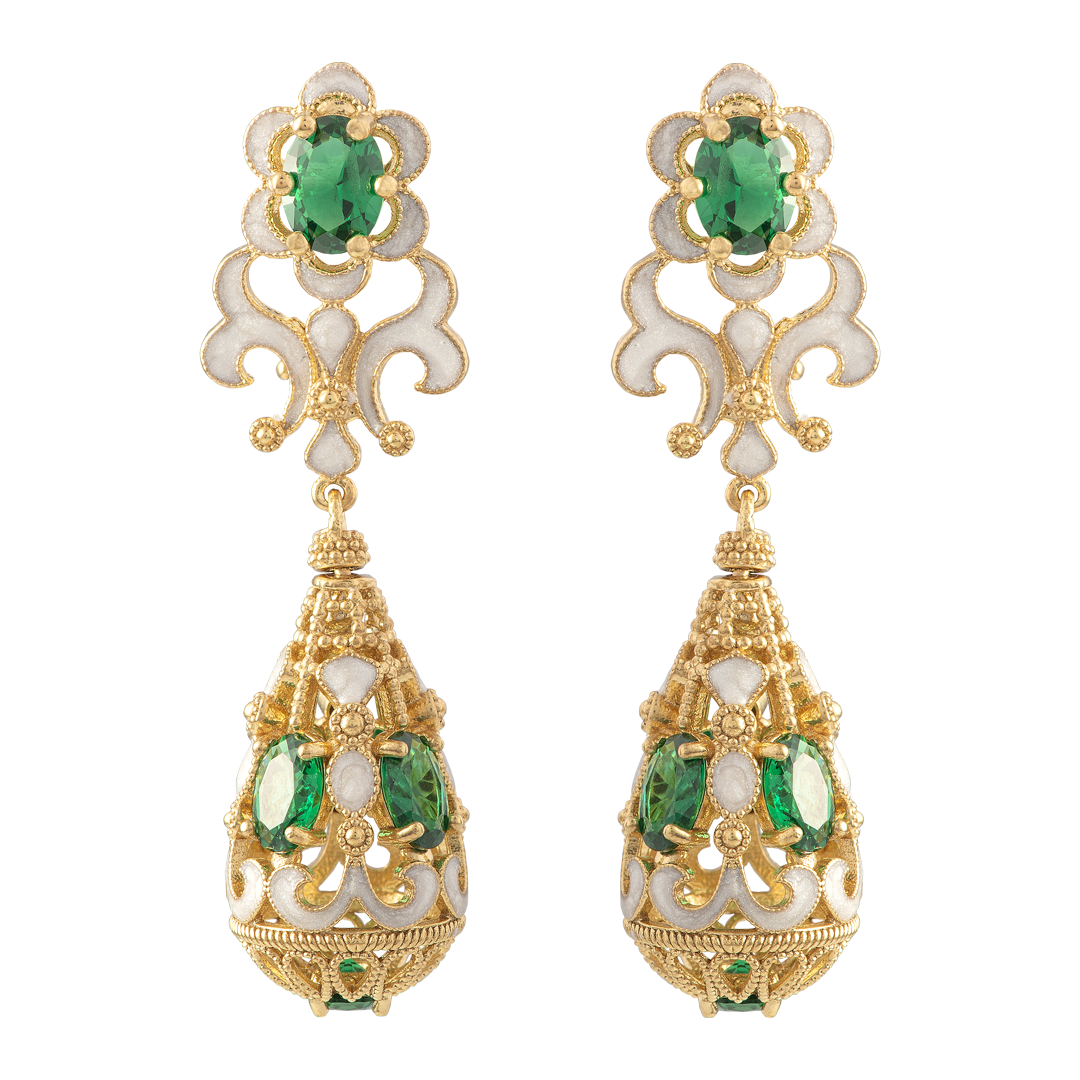 Orecchini Belle Epoque Verdi