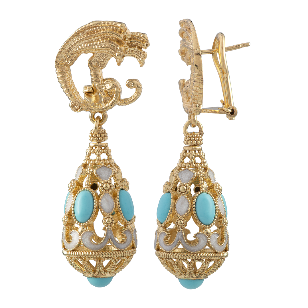 Orecchini Belle Epoque Turchesi