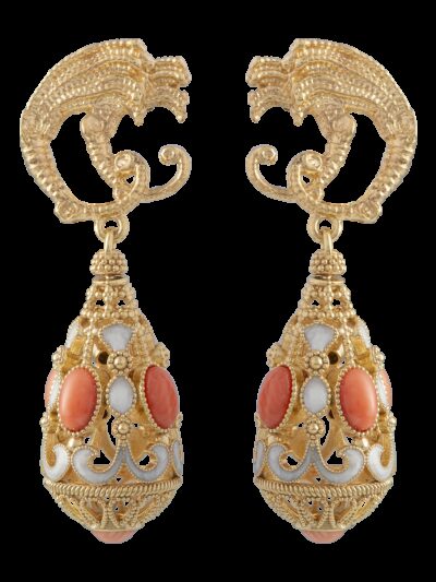 Orecchini Belle Epoque Corallo