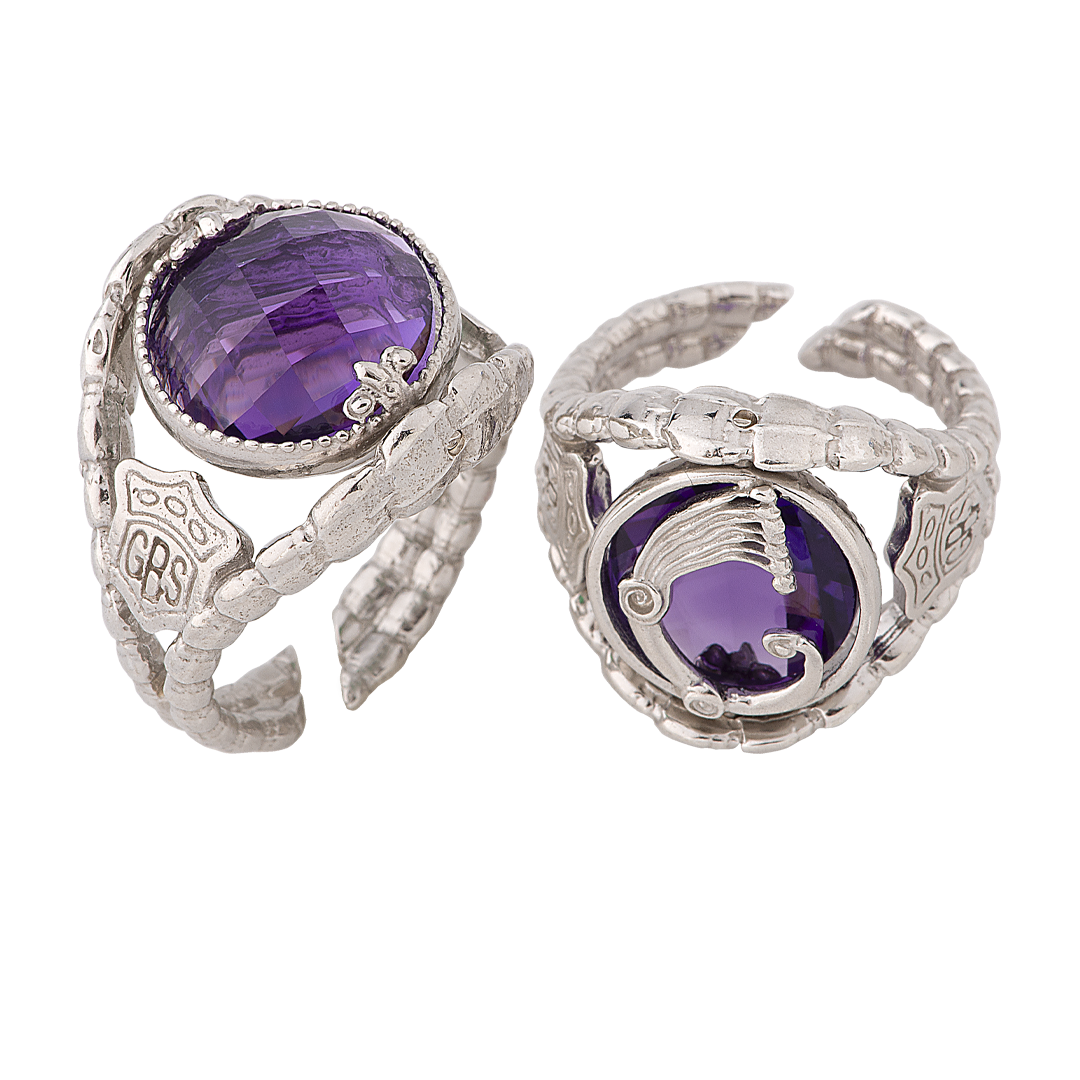 Anello Opplà Drago Viola