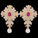 Orecchini Belle Époque perle Rossi