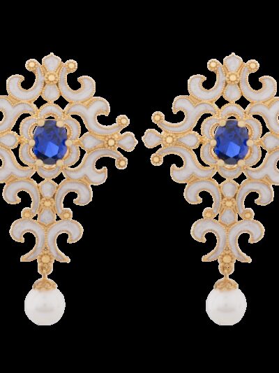 Orecchini Belle Époque perle Blu