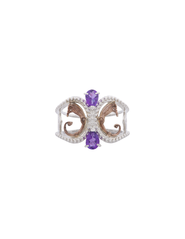 Anello ali di Drago cristalli viola - immagine 3