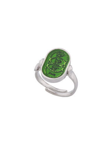 Anello Cerchi smalto cattedrale verde bandiera