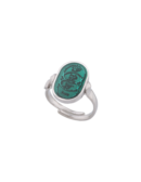 Anello Cerchi smalto cattedrale verde ottanio