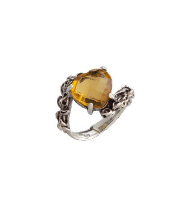 Anello Cuore passion giallo