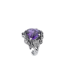 Anello Cuore nel Cuore alberato viola
