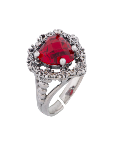 Anello Cuore nel Cuore Rosso