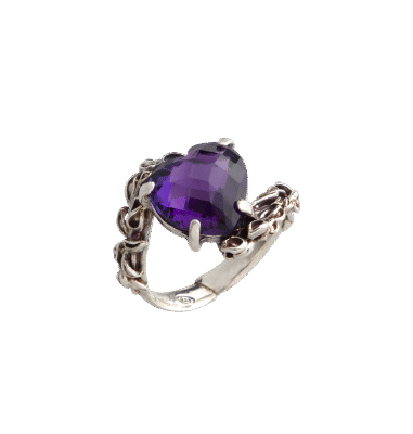 Anello Cuore passion viola