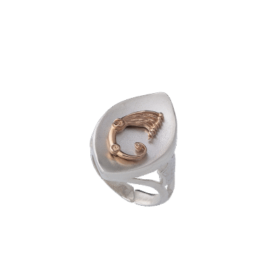 Anello Drago a spola rosé