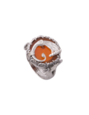 Anello Drago charme rosso