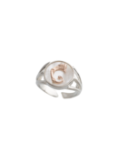 Anello Drago dorico bianco