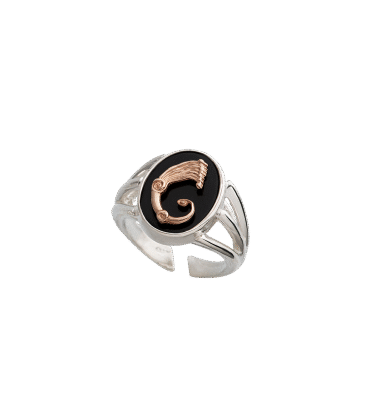 Anello Drago dorico ovale