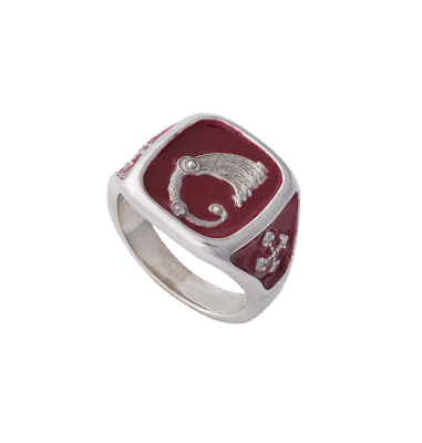 Anello Drago Excalibur rosso