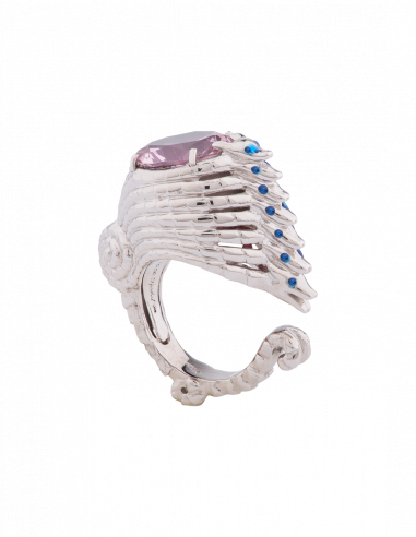 Anello Drago Gotico Rosa - immagine 2