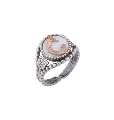 Anello Figurarum Collection Drago bianco
