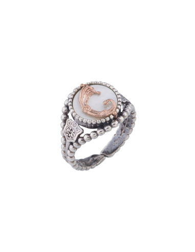 Anello Figurarum Collection Drago bianco