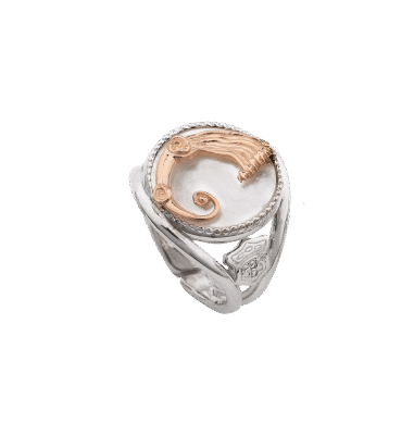 Anello Drago Nuance Bianco