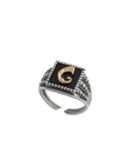 Anello Drago pallinato nero