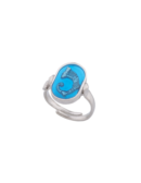 Anello Drago smalto cattedrale azzurro