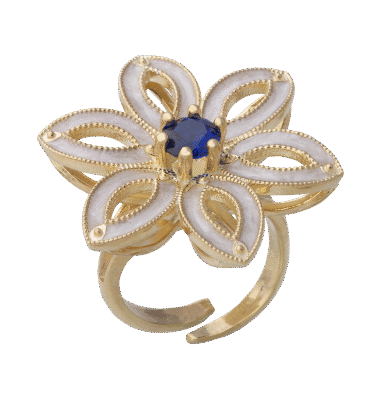 Anello fiore Royale blu