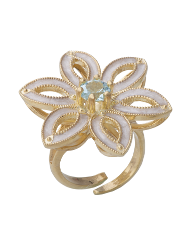 Anello fiore Royale azzurro
