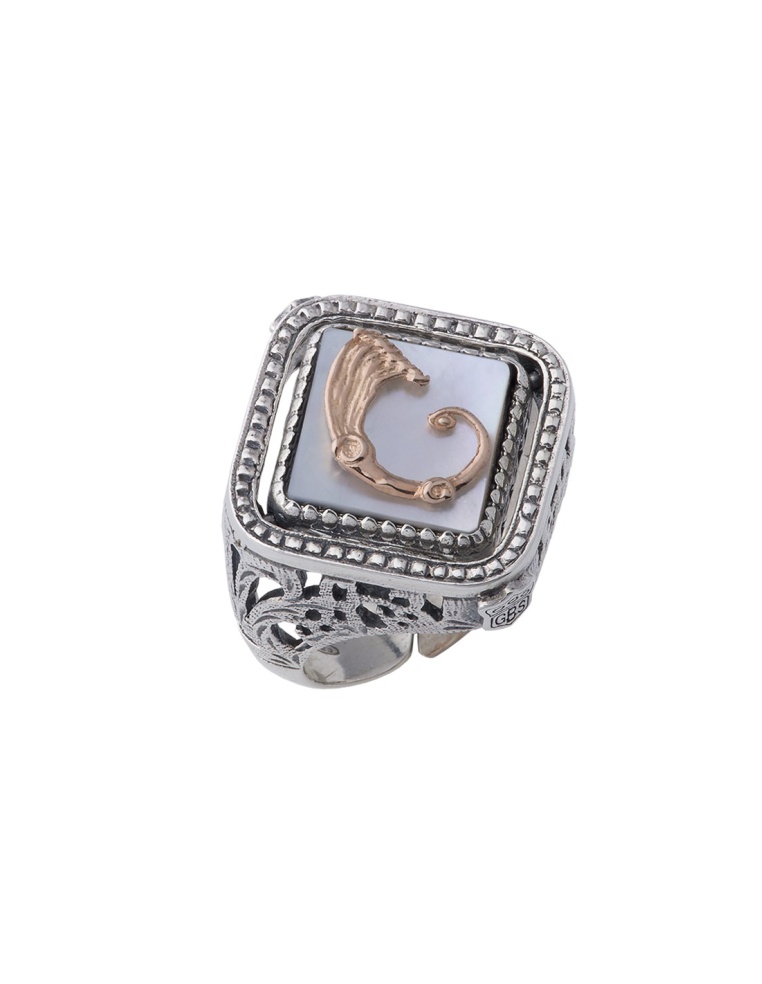 Anello Opplà quadrato Giglio bianco - immagine 3