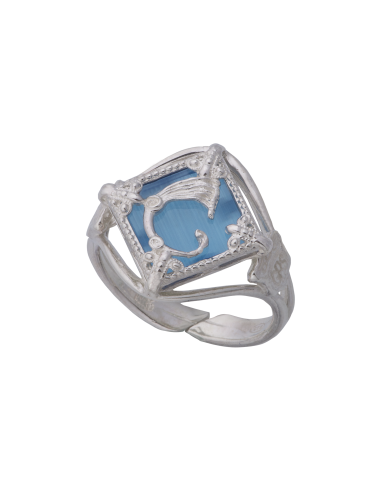 Anello Rhombus Acquamarina