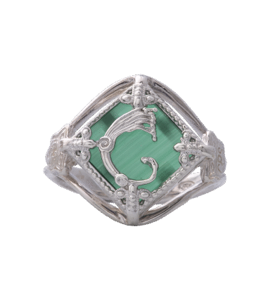 Anello Rhombus Verde