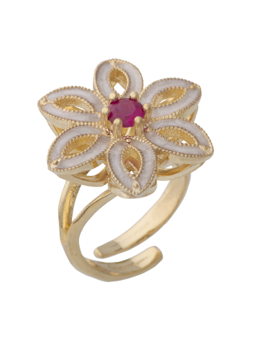 Anello Royale Polvere di Perle Rosso