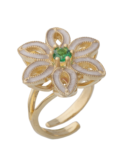 Anello Royale Polvere di Perle Verde