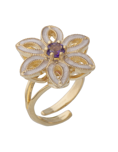 Anello Royale Polvere di Perle Viola