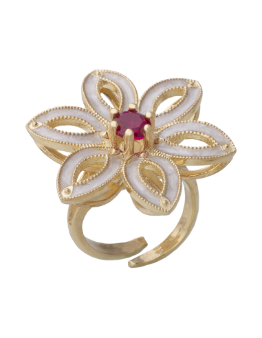 Anello fiore Royale Rosso